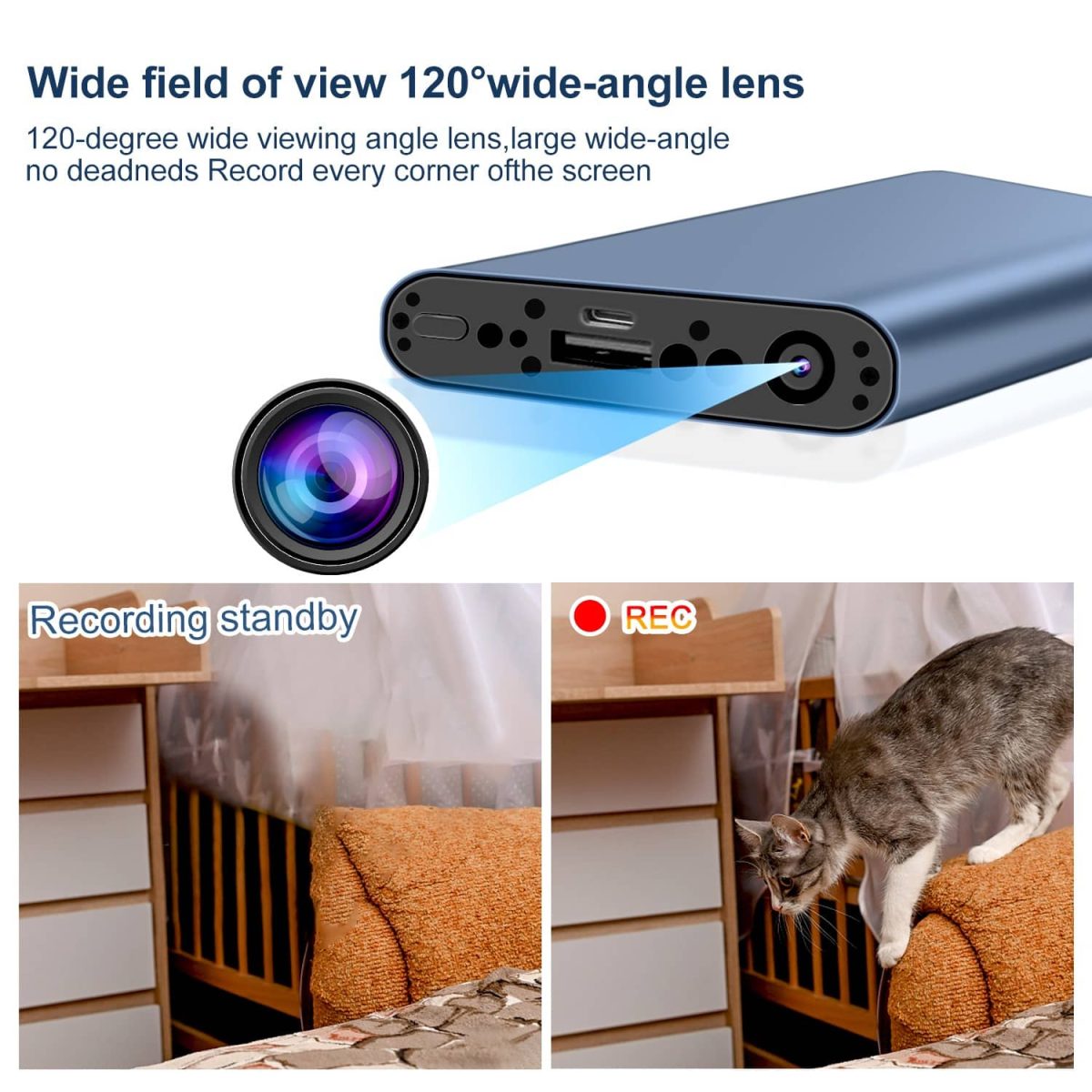 H8 2K HD Charging Power Bank Camera