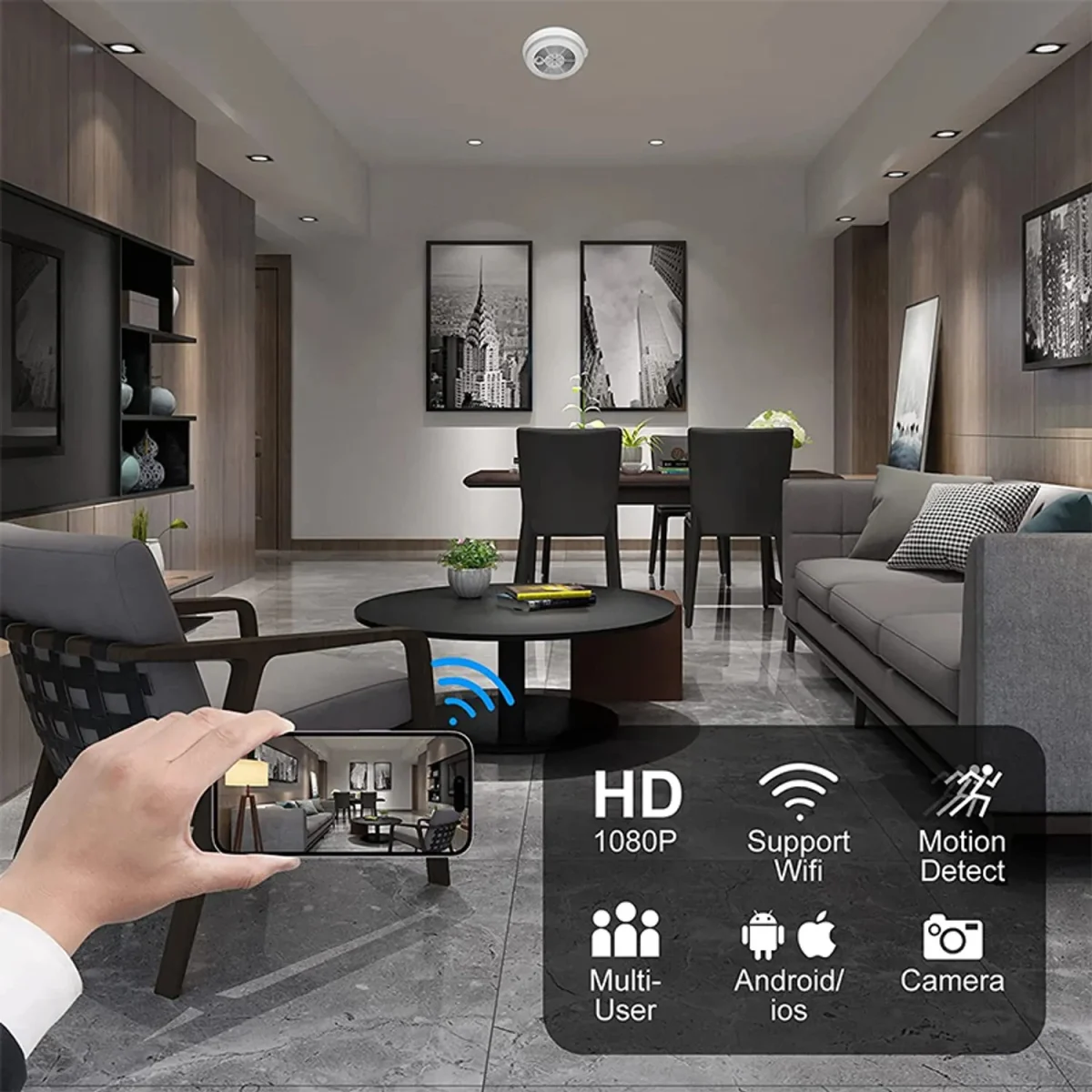 HD Smoke Detector Nanny Camera