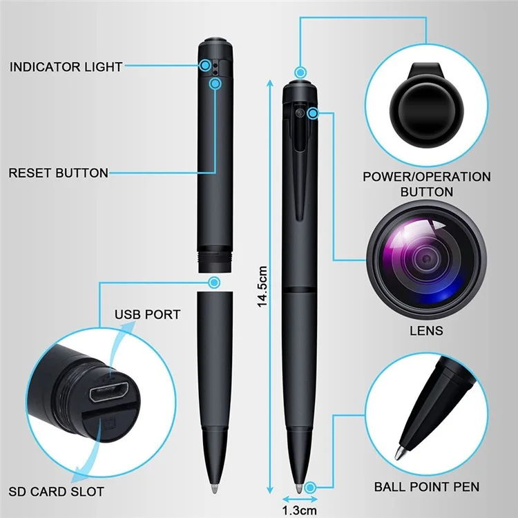 W10 Video Recording SPY Pen